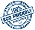  100% eco-friendly (blue stamp) 