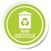  100% RECYCLE (green sticker) 