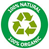  (recycling) 100% NATURAL 100% ORGANIC 