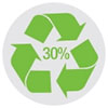  30% recycled [content] 