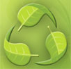  RECYCLING: 3 green-velvet leaves 