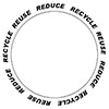  3 x REUSE REDUCE RECYCLE (wheel frame) 