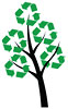  5 x recycling (tree) 