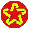  recycling - 'junk rescue' (5 arrows on red) 