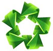  5 green recycle arrows 