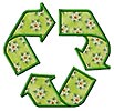  flowering recycling (applique) 