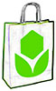  bioplastic symbol on disposable bag 