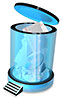  blue recycle pedal bin 