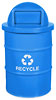  blue recycling barrel 