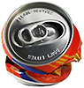 PLEASE RECYCLE DON'T LITTER [alu cans pressed text] 
      (CRV - CalState Redemption Value, Ca, US) 