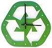  clock + recycle symbol 