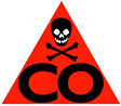  CO - tlenek węgla (grozi śmiercią) 