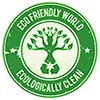  ECO FRIENDLY WOLD - ECOLOGICALLY CLEAN (seal stamp) 