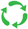  flecha circle (3 green arrows, ES) 