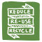  REDUCE RE-USE RECYCLE (freehand re-mark) 
