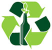  green glass bottles recycling 