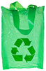  green plastic bag 