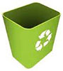  green recycle bin 