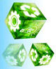  green recycle dices 