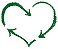  green recycle heart 