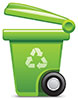  green waste-cart bin 