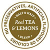  Red TEA & LEMONS - NO PRESERVAIVES, 
      ARTIFICIAL FLAVOURS OR COLOURS - HALF & HALF BLEND 
      (drinkbrewhouse.com, IN) 