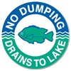  NO DUMPING - DRAINS TO LAKE 