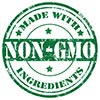  MADE WITH NON-GMO INGREDIENTS (green stamp) 