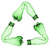  recykling - 3 PET bottles 