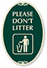 PLEASE DON'T LITTER (RECEPTACLE nice plate) 