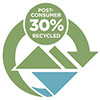  post-consumer 30% recycled 