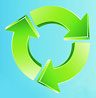  recycle (3 arrows, cold pastel) 