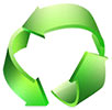 recicle el verde (3 green arrows 3D) 