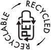  RECYCLABLE PET RECYCLED 