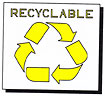  recyclable sign (stencil) 