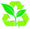  recycle green power - recykling - wariant znaku z liśćmi 