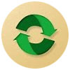  recycle point (2 fat green arrows wheel) 