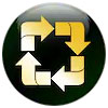  recycle button (square gold sign) 