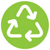  recycle triangle on green dot 