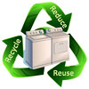  recycle washer/dryer/etc. (US) 