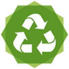  recycling (2 x hexagon) 