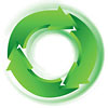  recycling (3 green arrows circle) 