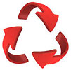  recycling (3 red arrows) 