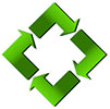  recycling (4 green arrows square) 