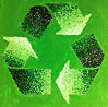  recycling sign (acrylic dot-paint, Biggs) 