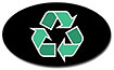  recycling black oval 
