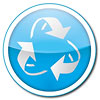  recycling (blue-white button) 