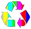  recycling: color strips 