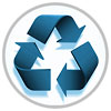  recycling dark-blue badge 