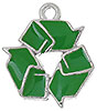  recycling pendant (silver + green enamel, CN) 